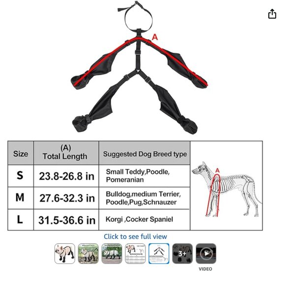 Snow Shoes, Waterproof Dog Boots with Suspenders - Picture 6 of 6